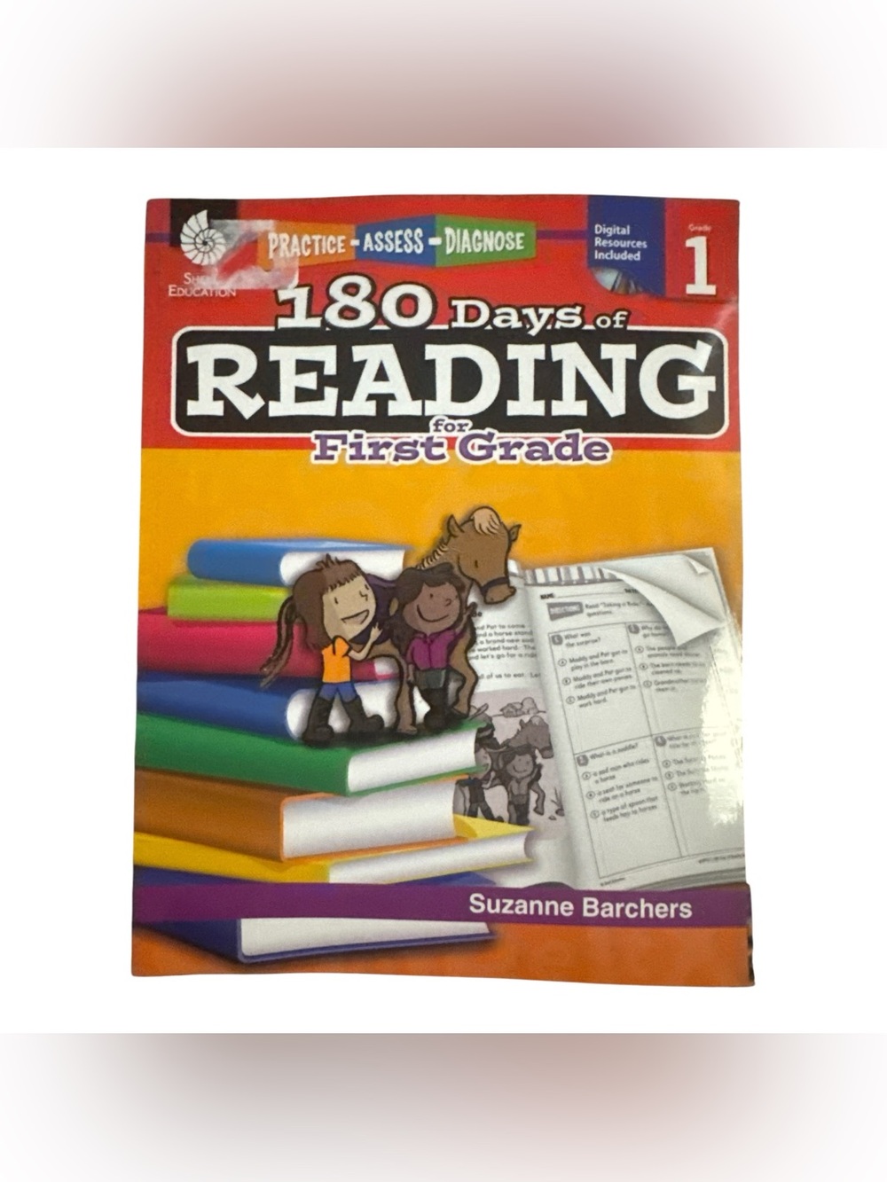 180 Days of Reading for First Grade School Workbook Home-School NEW Educational